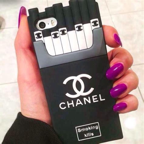 chanel phone case with strap|iphone case chanel smoking kills.